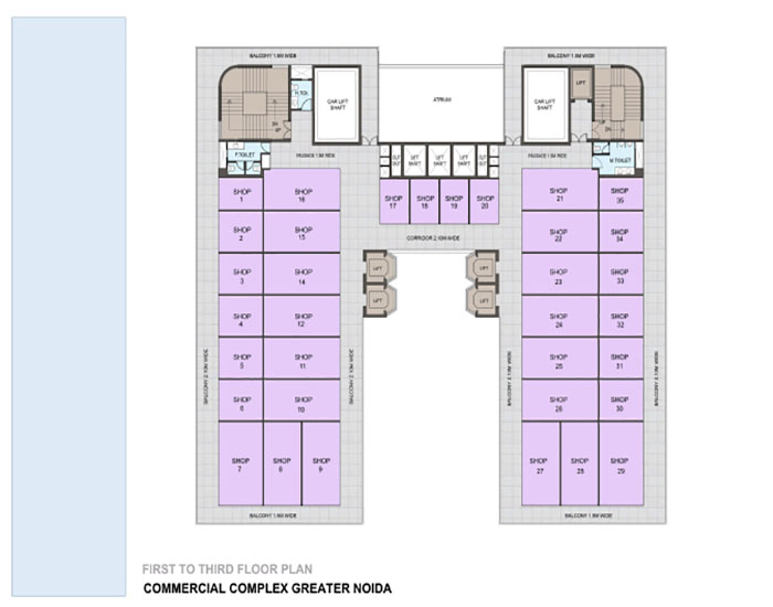 Alpha Grand first to third floor plan